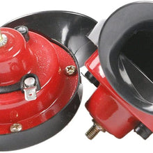 Gazechimp 2Pcs 12V Loud Car Truck 120DB Single-Tone Snail Electric Air Horn Universal