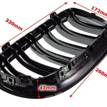 SHENGYAWAUTO 2PCS Front Kidney Grill Grille Gloss Black For 2009-2011 BMW E90 E91 LCI 325i 328i 4D