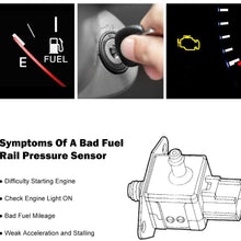 RYANSTAR Fuel Injection Pressure Sensor Fuel Rail Pressure Regulator Sensor for Ford Explorer F150 Focus E150 Mustang Lincoln Mercury Replace 3R3E9F972AA 3R3E-9F972-AA FPS7
