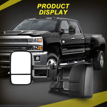 OCPTY Pair Tow Mirror Towing Mirrors Fit for Chevy 1988-2001 for GMC C3500 1988-2001 for GMC Suburban/Yukon 1992-1999 for GMC Yukon 2000 with Power Adjusted Manual Folding Telescoping