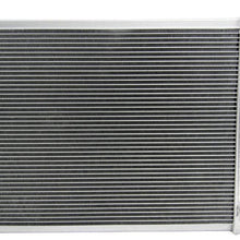 OzCoolingParts Pro 4 Row Core Aluminum Radiator + 16" Fan w/Shroud + Thermostat/Relay Wire Kit for 1967-1969 68 Chevy Camaro/Pontiac Firebird V8, 21" Core