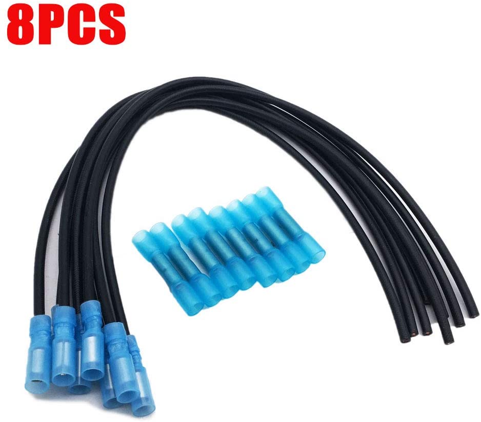 ALLMOST 8PCS Glow Plug Harness Repair Kit compatible with Ford 7.3L 6.9L IDI Diesel F250 F350 E350 Pigtails