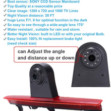 HD 1280x720 Pixels 1000 TV Lines 3rd Brake Light Reversing Camera Brake lamp Parking Camera for VW T5 Multivan Caravelle Hochdach T6 MIT Hochdach ab T5 Camper Lupo 6X Seat Arosa