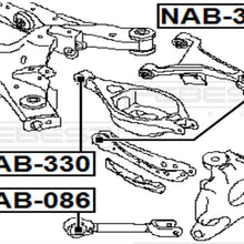 FEBEST NAB-330 Arm Bushing for Rear Arm