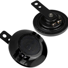 Oenbopo Snail Horn Loudspeaker Loud Electric Universal for 12V Motorcycle Car Black 110dB 430HZ