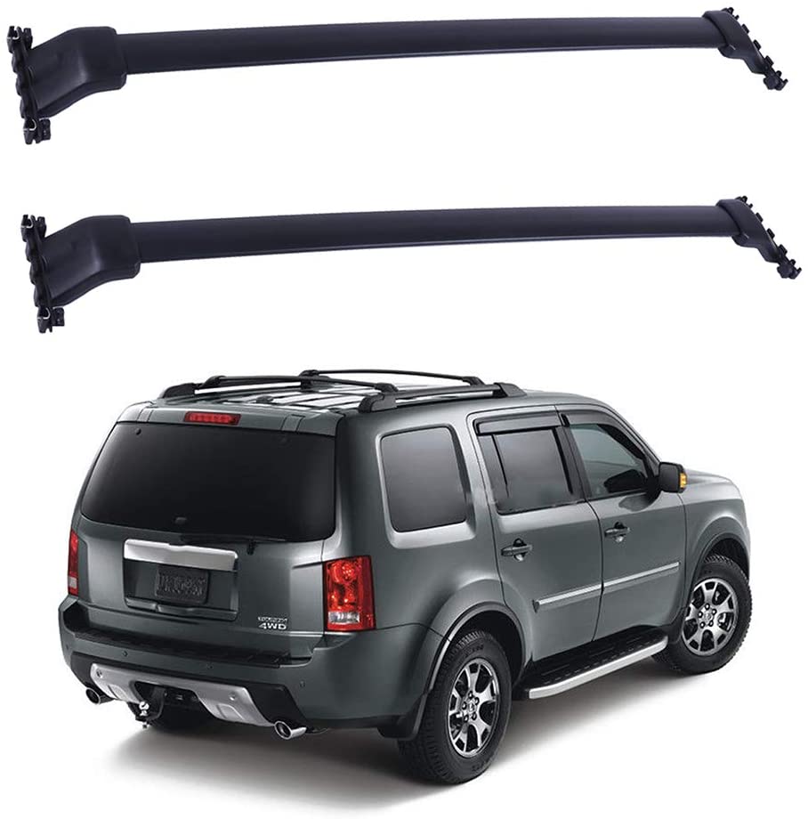 ROADFAR Roof Rack Aluminum Top Rail Carries Luggage Carrier Fit for 2009-2015 for Honda Pilot Sport Utility Baggage Rail Crossbars