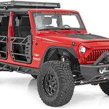 Rough Country LED Roof Rack System (fits) 2018-2020 Jeep Wrangler JL | 50" Light Bar | (2) Cubes | Steel | 10622