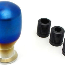 iJDMTOY Burnt Titanium Finish JDM Drop Shape Shift Knob Universal Fit Compatible With Most Car 4 5 6 Speed Manual or Automatic etc.