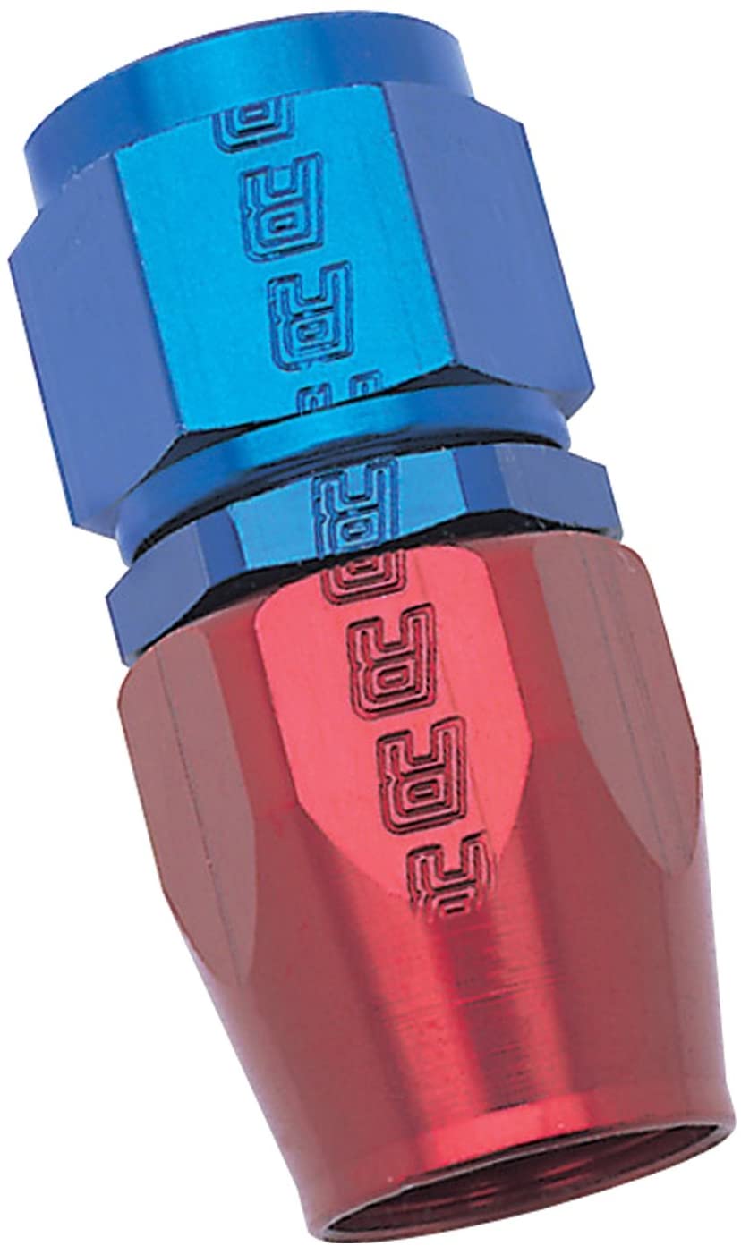 Russell 610020 Red/Blue Anodized Aluminum -6AN Straight Hose End