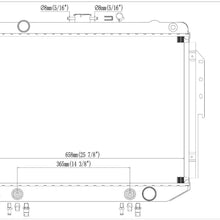 RUILIJIA Auto Aluminum Core Radiator Fit 1999-2003 Ram 1995-1998 Dodge B 3.9L 5.2L 5.9L V6 V8 52029630AC