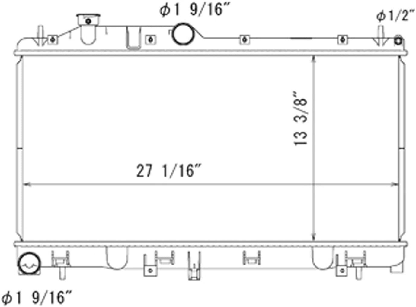 OE Replacement Radiator SUBARU IMPREZA WRX 2008-2014 (Partslink SU3010652)