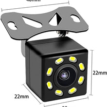 HD Car Rear Camera Car Backup Camera with Super Night Vision IP67 Waterproof Seismic Rearview Camera Wide Angle View for Car RV Caravan Trailer Tow Truck of Rear View Camera Fit (Eight Lights)