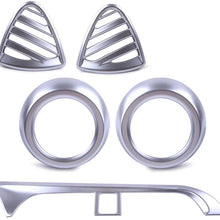 Eastar 5pcs Front Upper Middle Side AC Air Vent Outlet Cover Trim Frame Fit for Nissan Kicks 2016-2019