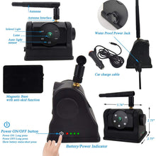 WiFi Magnetic Trailer Hitch Camera - Rechargeable Battery 6400mAh Powered Wireless Backup Rear View Portable for Easy Hooking Horse Gooseneck/Rv/5th Wheels/Boats for iPhone/iPad Only Phone Idpoo