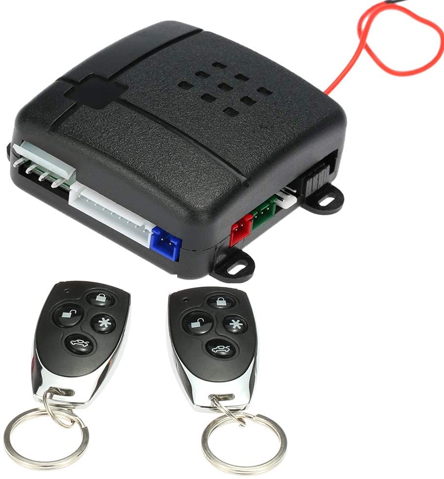 KKmoon Car Vehicle Security System Universal Burglar Alarm Protection Anti-Theft System with 2 Remote Contoller