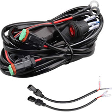 Chelhead 16AWG Dual DT Conneors Led Light Bar Wiring Harness 12V On Off Rocker Switch Power Relay Blade Fuse for Jeep Truck ATV UTV Off Road Lights