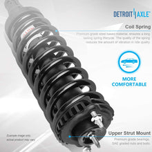 Detroit Axle - 18pc Front Upper Lower Control Arms, Struts w/Springs, Inner Outer Tie Rods, Sway Bar Links and Ball Joints for Chevy Trailblazer GMC Envoy - 6-Lug w/ABS