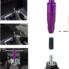 Lunsom Automatic Gear Shift Knob with Button, Aluminum Push Type Shifter Head Long Stick Shifting Lever Handle Fit Most Transmission Car (Gold)