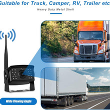 Wireless Backup Camera Add-on for AHD Wireless DVR System, 12v-24v Waterproof Night Vision Extra Reversing Camera for Digital Wireless Backup System, Transmission Distance up to 500M for Truck Bus