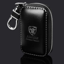 Gaocar Auto Parts Car Key case for Lexus,Genuine Leather Car Smart Key Chain Keychain Holder Metal Hook and Keyring Zipper Bag for Remote Key Fob - Black (for Lexus)