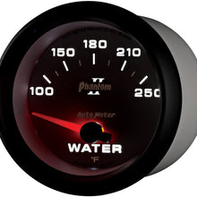Auto Meter 7837 Phantom II 2-5/8" 100-250 Degree F Short Sweep Electric Water Temperature Gauge
