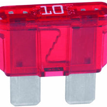 Bussmann BP/ATC-10ID Red ATC 10 Amp easyId Illuminating Fast-Acting Automotive Blade Fuses - 2 per Card