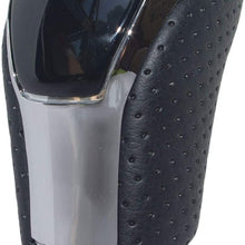 Pursuestar Black Leather Luxury Brown Wood Gear Lever Shift Knob for Toyota Alphard Crown Lexus Camry RAV4 Land Cruiser Hiace Mazda M8x1.25