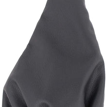 XtremeAmazing 5 Speed Manual Shift Knob with Leather Gear Lever Shifter and Handbrake Boot Cover Gaiter Black