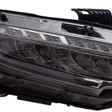 Brock Replacement Passenger LED Headlight Compatible with 16-19 Civic
