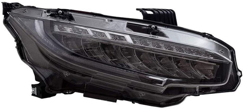 Brock Replacement Passenger LED Headlight Compatible with 16-19 Civic