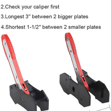 JDMON Brake Piston Caliper,Brake Caliper Press Tool,for Single Twin Quad Piston Disc Brake,360 Degree Swing Ratchet Wrench Spreader Tools,with 2 pcs Steel Plates, Red