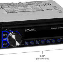 BOSS Audio BV6658B Car Stereo DVD Player – Single Din, Bluetooth Audio and Hands-Free Calling, Built-in Microphone, CD/DVD/MP3/USB/AUX Input, AM/FM Radio Receiver, LCD Display, Wireless Remote Control