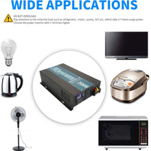 WZRELB RBP250024VCRT 2500W 24V 120V Pure Sine Wave Solar Power Inverter with Remote Control Switch