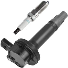 QYL Ignition Coil UF553 & Spark Plug 5019 LTR5GP Replacement for Ford Flex Taurus Edge Lincoln MKS MKT MKZ MKX Mercury Sable 3.5L V6 (Set of 6)