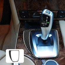 AIRSPEED Carbon Fiber Car Gear Shift Knob Panel Frame Cover Interior Trim Stickers for BMW E60 2008-2010 Accessories