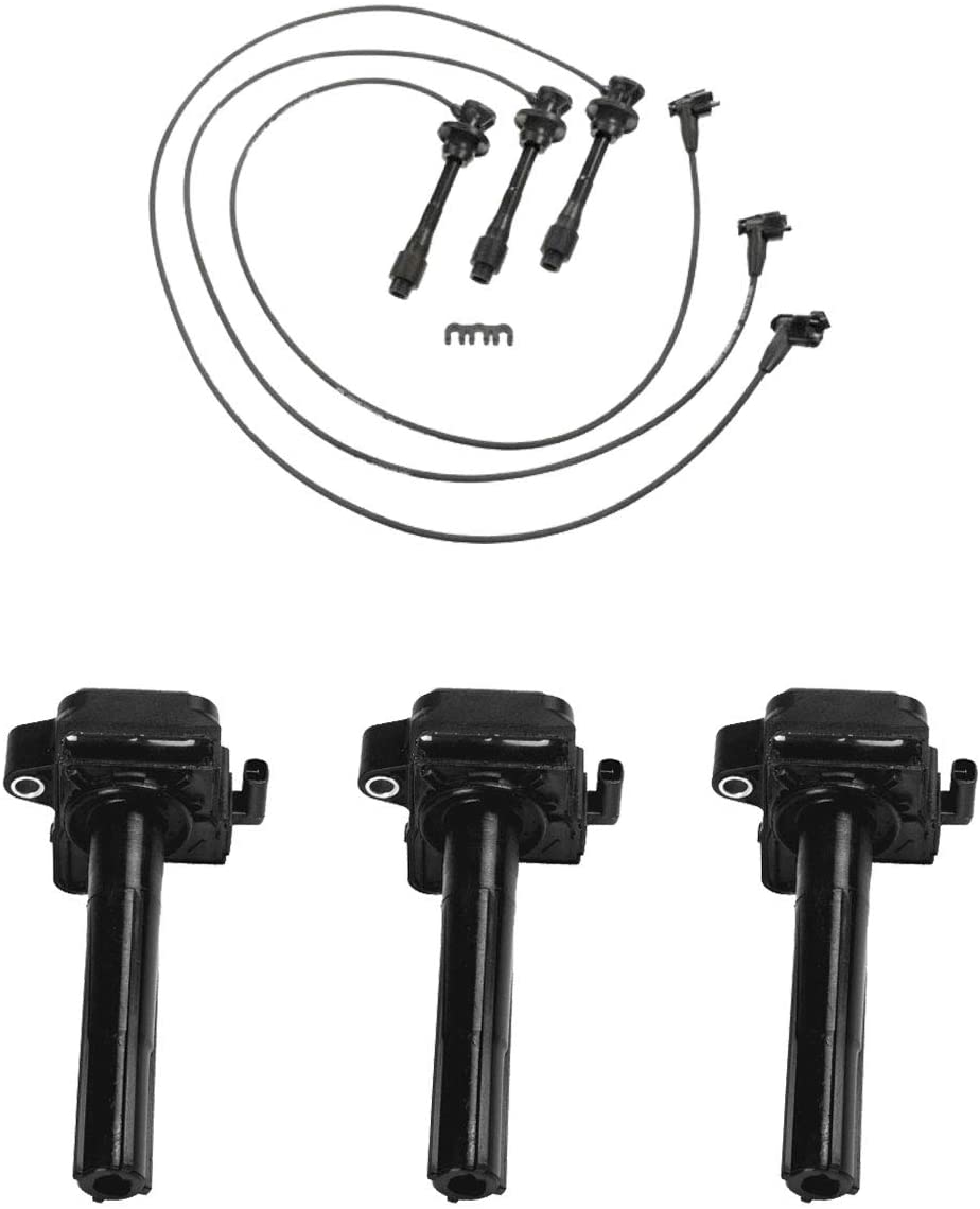ENA 3 Ignition Coil and 3 Wire Wireset Compatible with 1996-2003 Toyota Avalon Camry Sienna Solara & 1996-2001 Lexus ES300 UF155