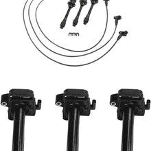 ENA 3 Ignition Coil and 3 Wire Wireset Compatible with 1996-2003 Toyota Avalon Camry Sienna Solara & 1996-2001 Lexus ES300 UF155