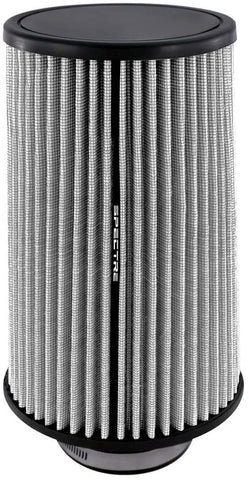 Spectre Universal Clamp-On Air Filter: High Performance, Washable Filter: Round Tapered; 3 in (76 mm) Flange ID; 10.719 in (272 mm) Height; 6.063 in (154 mm) Base; 5.156 in (131 mm) Top, SPE-HPR9884W