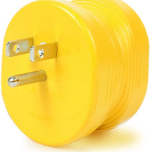 Camco PowerGrip Durable Electrical Adapter - Easy Grip for Simple and Safe Use, 30 AMP Male 15 AMP Female (55233), Yellow|Yellow