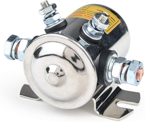 Max 300A Continuous Duty Solenoid Relay Nickel-Plating For Golf Carts,Winch, Marine In Rush 12VDC
