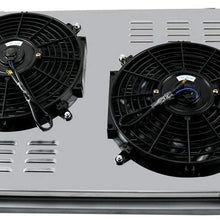OzCoolingParts 73-91 Chevy C/K/R Series Radiator Fan Shroud Kit, Pro 3 Row Aluminum Radiator + 2 x 12" Fan w/Shroud for 1973-1991 Chevy C10 C20 C30 K10 K20 K30 Pickup Trucks Suburban Blazer/GMC Jimmy