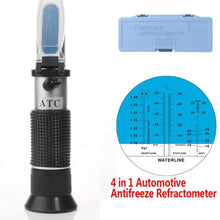 Janhiny Portable Handheld ATC Antifreeze Refractometer Freezing Point Meterfor Glycol Antifreeze Coolant and Battery Acid
