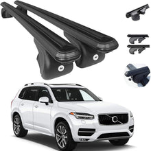 Roof Racks Lockable Cross Bars Carrier Cargo Racks Rail Aluminium with TUV Fits Black Set 2 Pcs for Volvo XC90 2015-2020