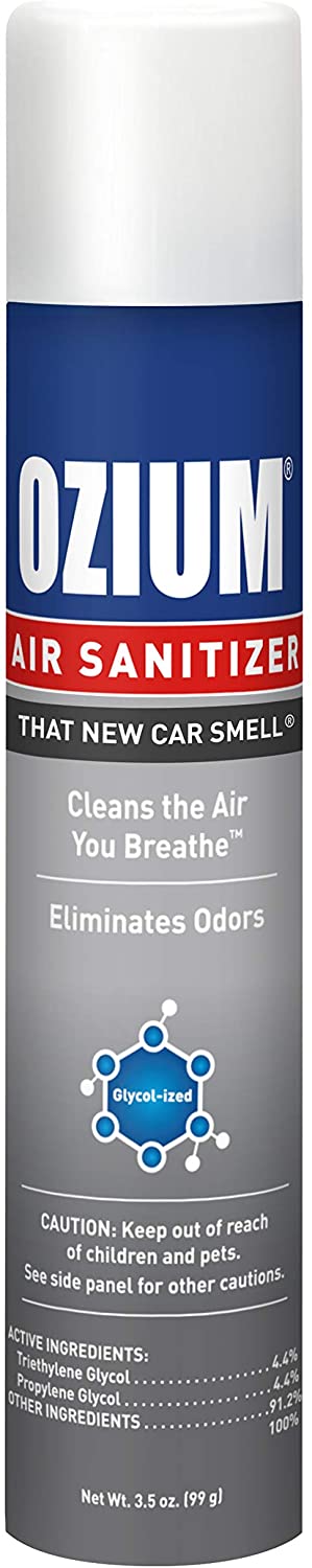 Ozium Glycol-Ized Professional Air Sanitizer / Freshener New Car Scent, 3.5 oz. aerosol (OZM-22)
