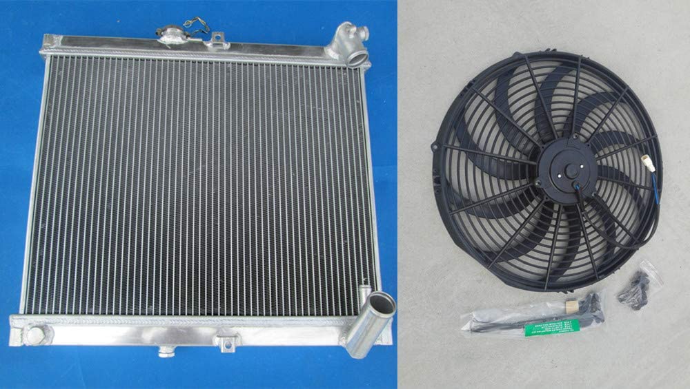 Aluminum radiator + Fan for Mazda RX7 FC3S RX-7 FC-3S S4 1986-1988