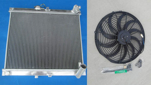 Aluminum radiator + Fan for Mazda RX7 FC3S RX-7 FC-3S S4 1986-1988
