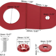 X AUTOHAUX Aluminum Alloy Radiator Stay Mount Bracket with Washer Bolt Kit Replacement Red for Honda Civic EK