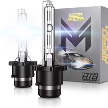 Mega Racer D4S HID Bulb 6000K - D4C/D4R/D4S Headlight for Low Beam High Beam 12V 35W 6000K Diamond White IP68 Waterproof, Pack of 2