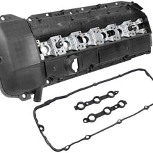X AUTOHAUX Car Camshaft Engine Valve Cover with Gasket Set 11121432928 for BMW 323Ci 323i 325Ci 325i 325xi 328Ci 328i