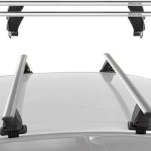 OMAC Auto Exterior Accessories Roof Rack Crossbars | Aluminum Smooth Silver Lockable Roof Top Cargo Management Racks | Luggage Ski Kayak Carriers Set 2 Pcs | Fits Chrysler 300 2011-2014